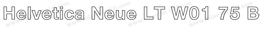 Helvetica Neue LT W01 75 Bold字体转换